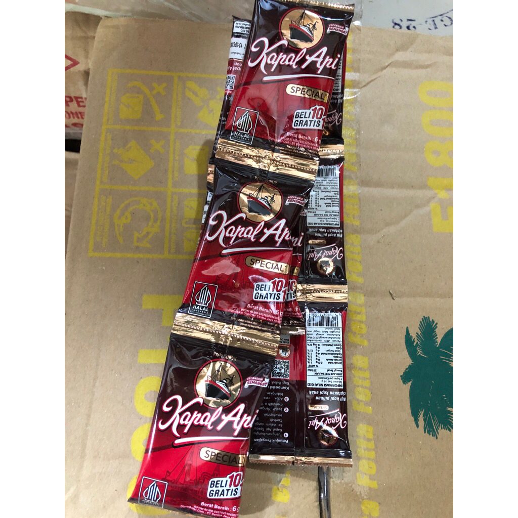 kopi kapal api tanpa gula 1renceng (11 sachet)