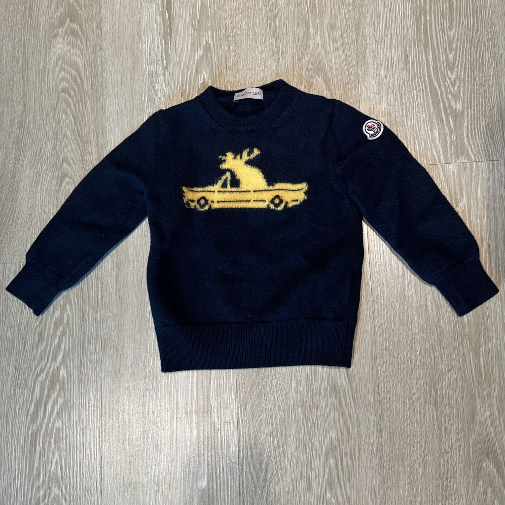 Preloved Moncler Crewneck Sweater Kids Navy
