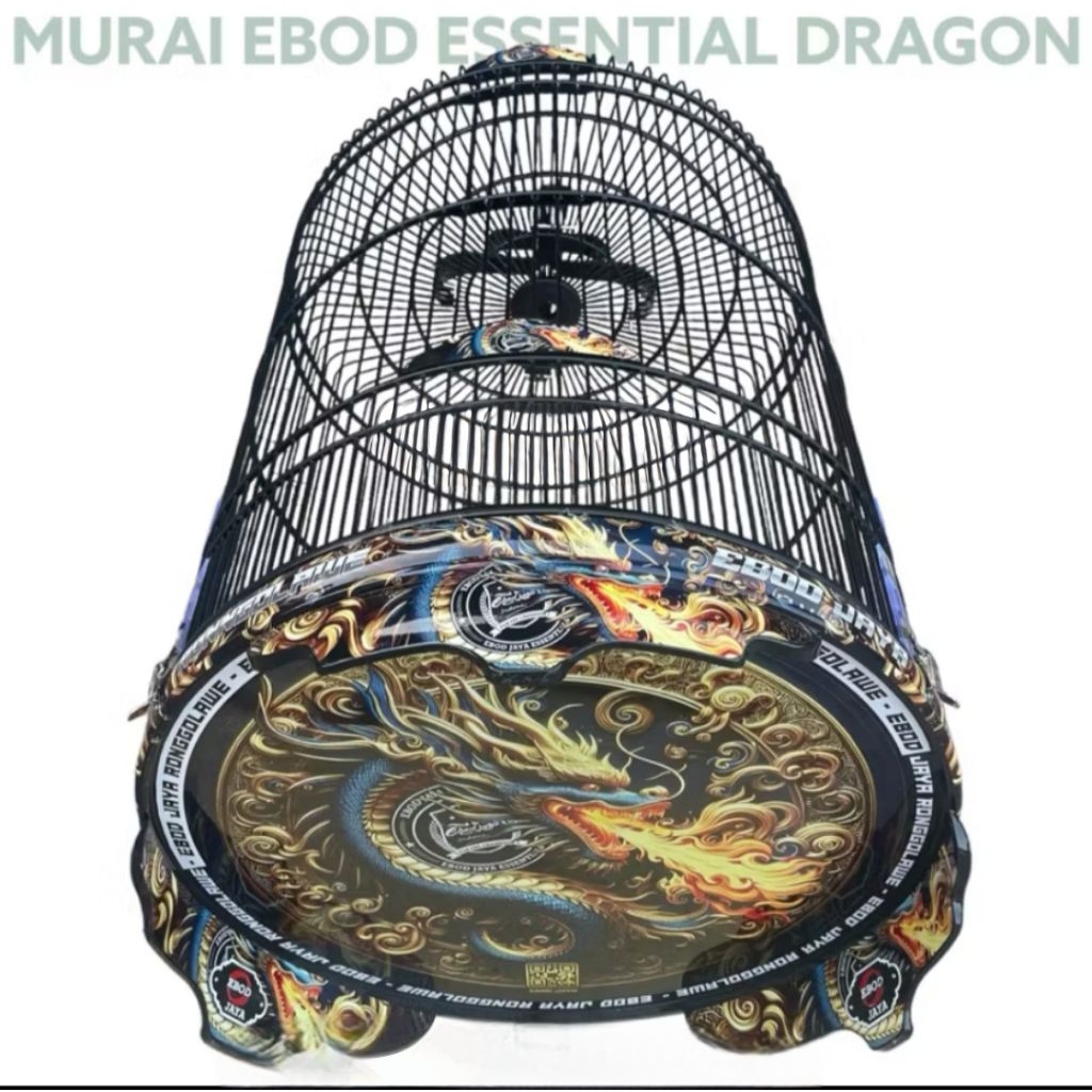 (KARGO)KANDANG SANGKAR MURAI EBOD JAYA PVC DECAL NEW DRAGON NAGA