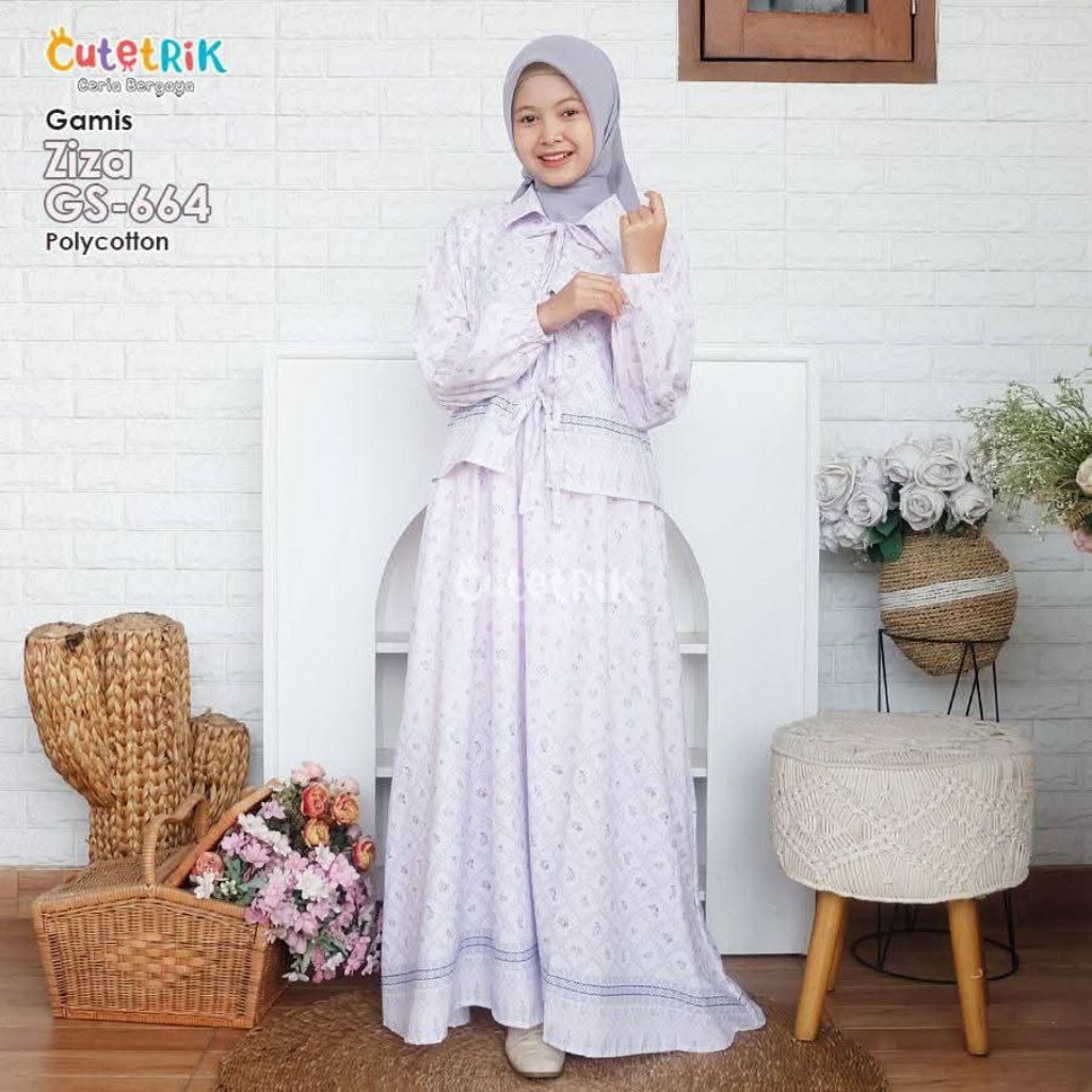 NEW ARRIVAL 2026 - ZIZA CUTETRIK GAMIS SET OUTER ANAK PEREMPUAN REMAJA UMUR 10 11 12 13 14 15 16 17 