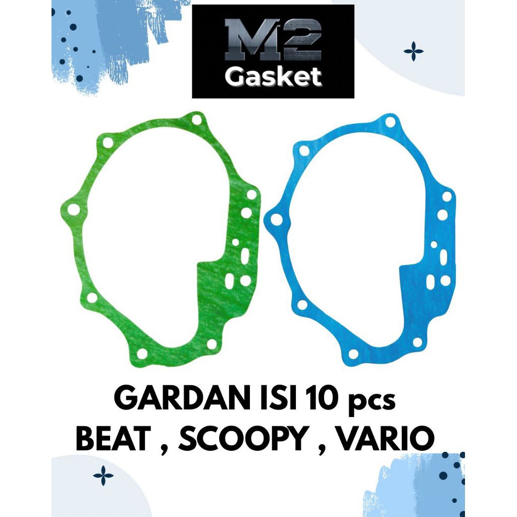 Paking Gasket Gardan Beat/Beat fi/Beat esp/Beat pop/Vario 110 (isi 10 pc) bahan import premium