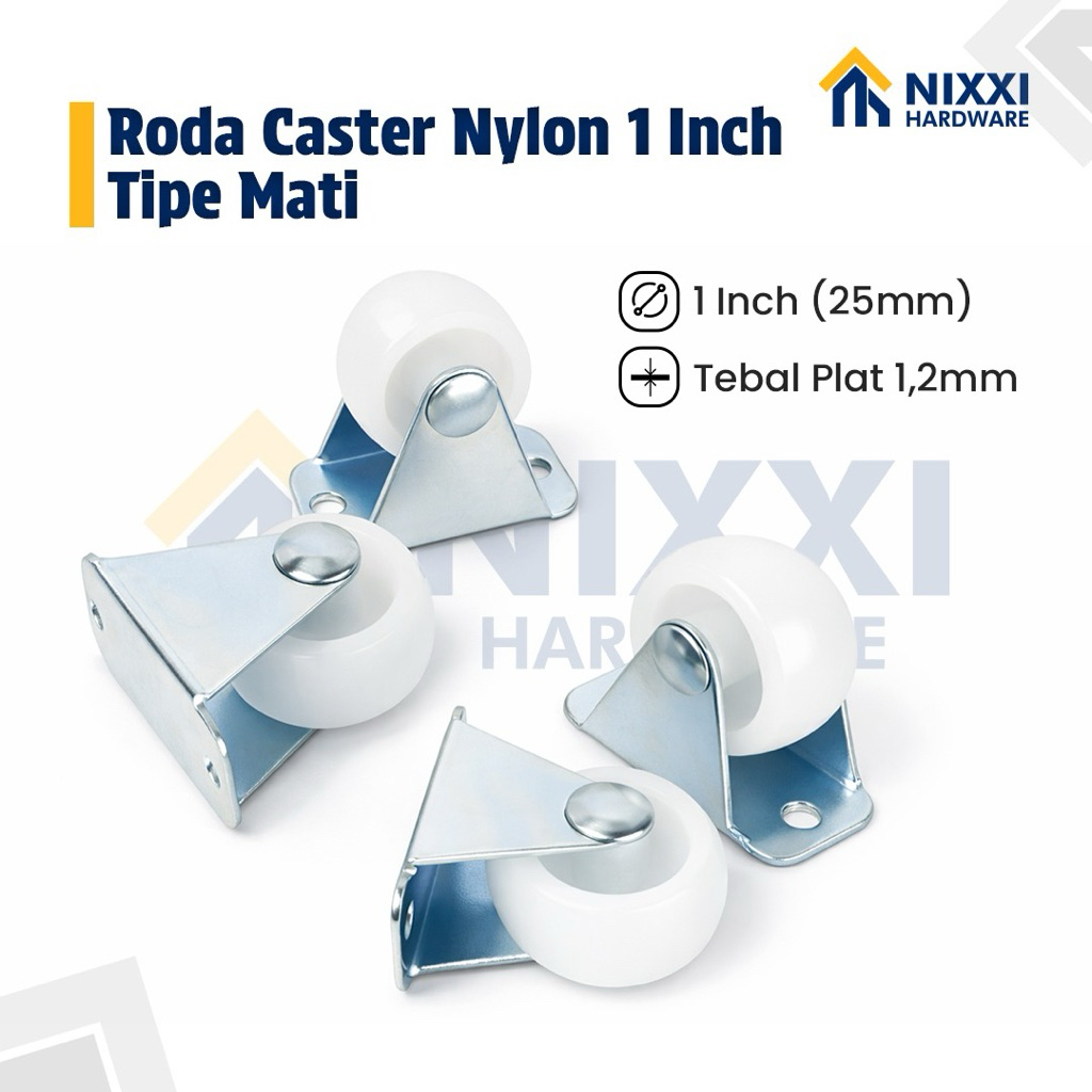 Roda Caster Nylon 1 Inch Mati / Nylon Caster 1 Inch Mati / Roda Nylon 1 Inch Mati