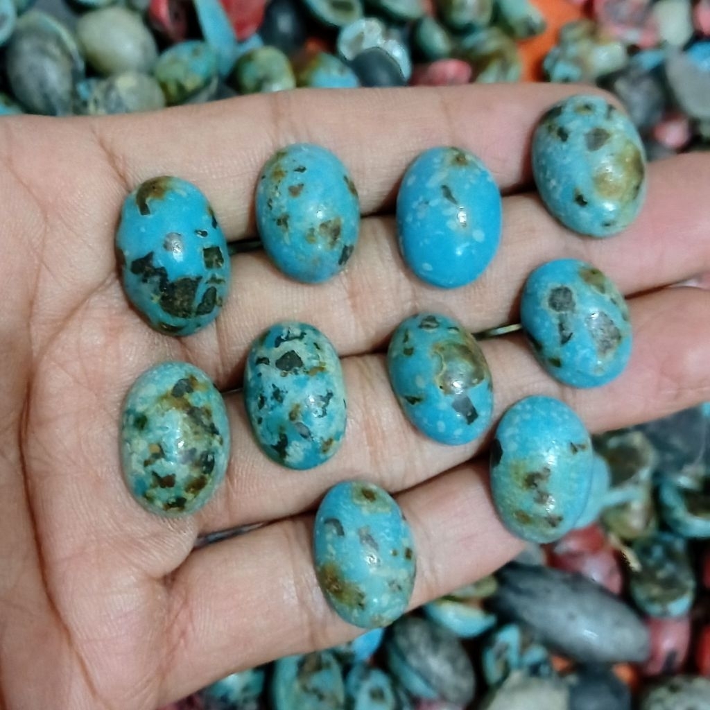 BATU BADAR BESI BIRU NEMPEL MAGNET