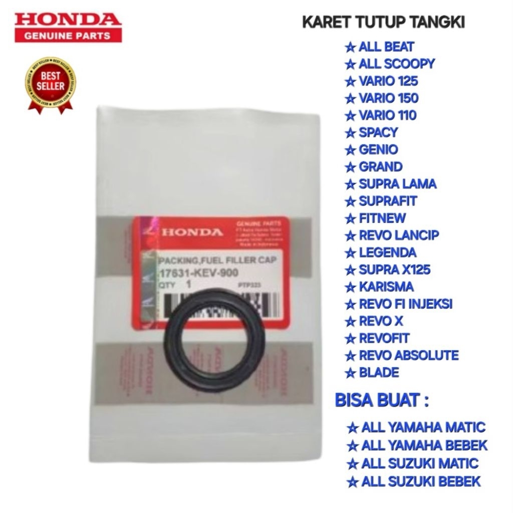 KARET TUTUP TANGKI ALL BEAT ALL SCOOPY SPACY VARIO 125 VARIO 150 GENIO VARIO 110 GRAND SUPRA LAMA SU