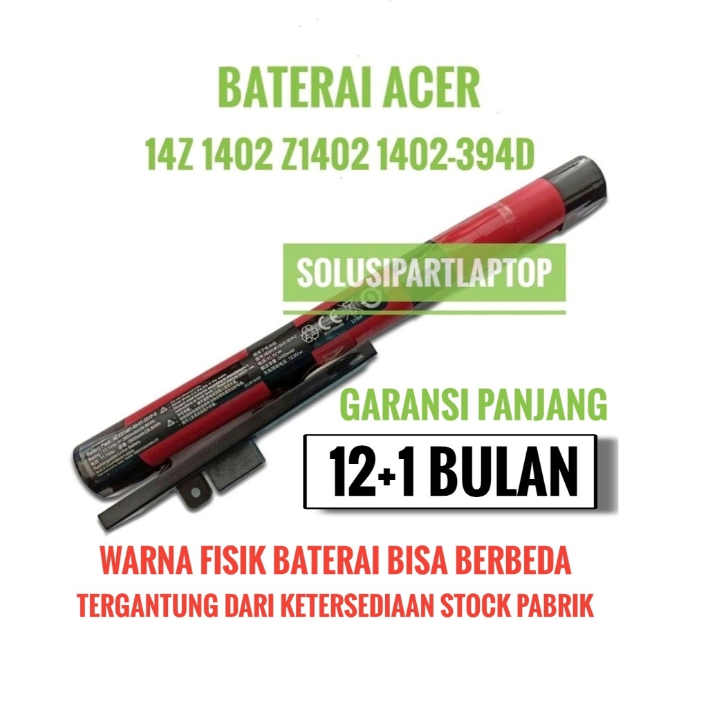 BATERAI ACER ONE 14 14Z Z1402 1402 1402-394D 18650-00-01-3S1P-0 ORI