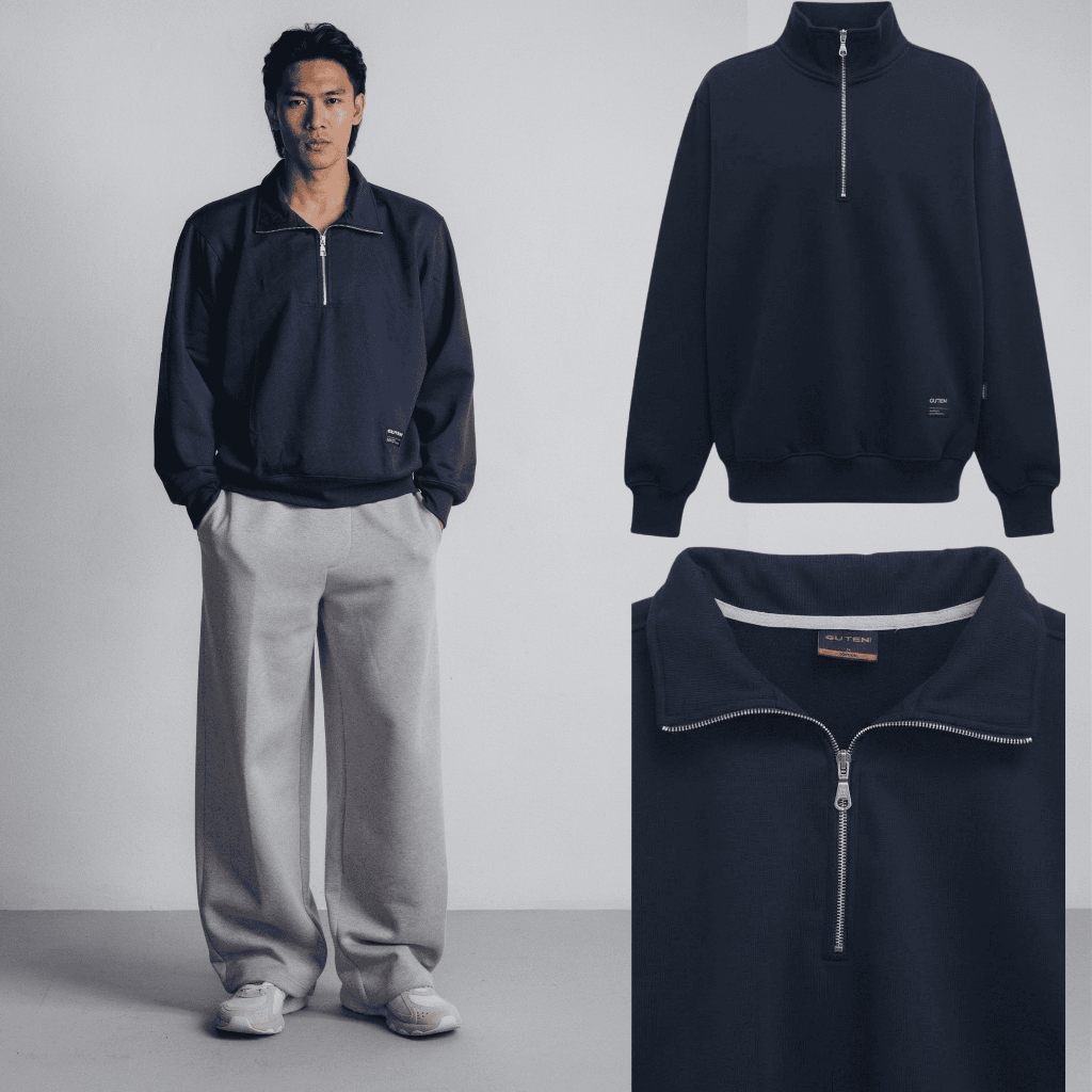 Guten Inc - Sweater Rugby Blue Black Jacket