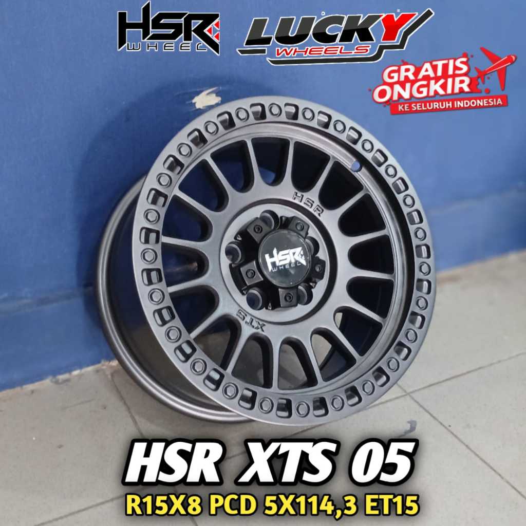 Velg mobil r15 offroad cocok untuk rush terios dll model offroad r15 merk HSR XTS 05 Ring 15