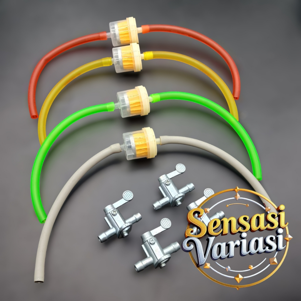 FILTER BENSIN+KRAN BENSIN+ SELANG BENSIN 50.CM UNIVERSAL MOTOR