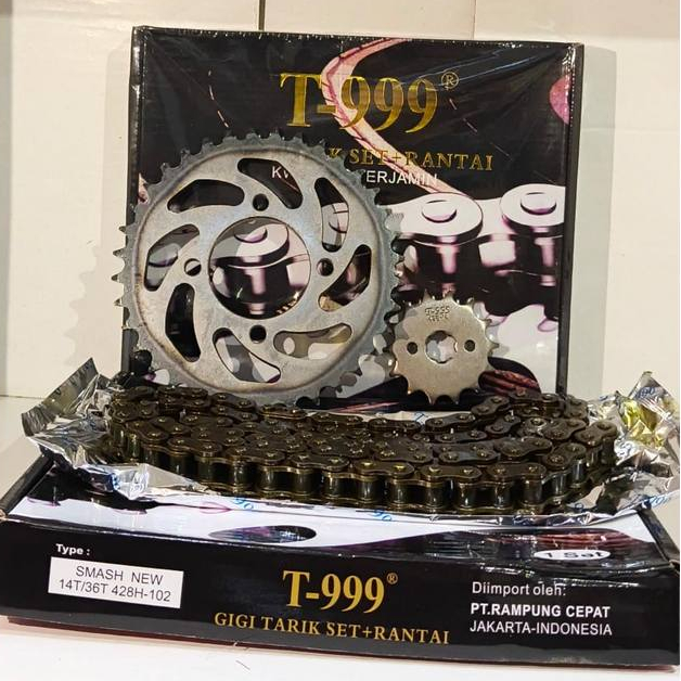 T999 Gir/Gear Paket/Set Komplit Motor Smash New (14T/36T) 428H-102