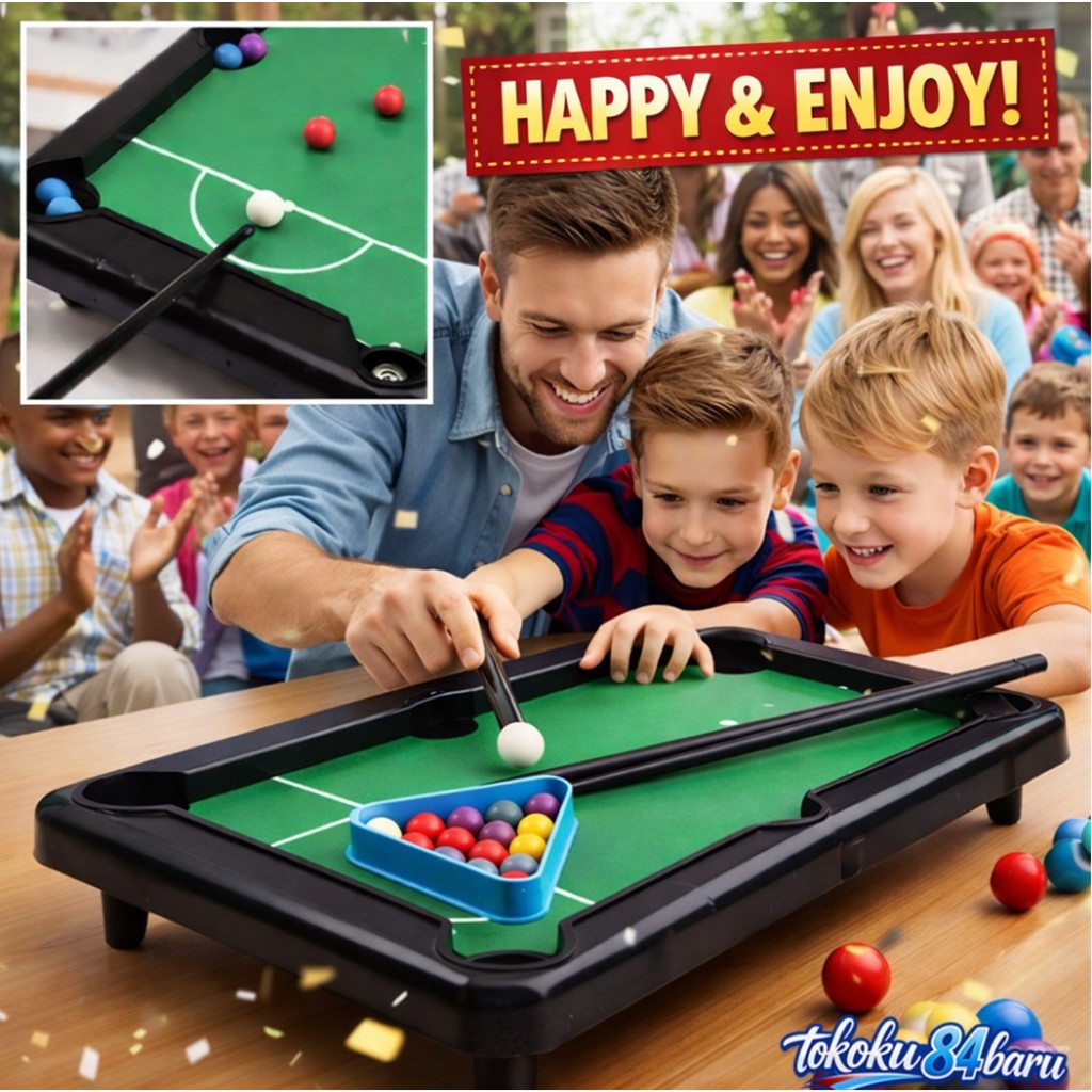 Mini Snooker Mini Billiard Meja Billiard Mini Mainan Billiard Anak