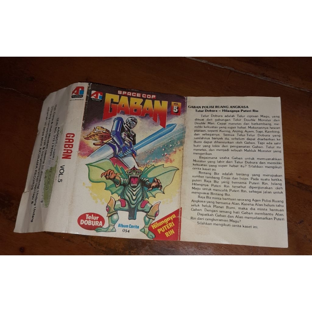 Cover kaset pita Gaban