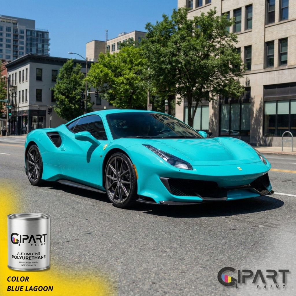 Cat Mobil & Motor CIPART PAINT - BLUE LAGOON Solid Series Biru Cyan Tosca PU Premium