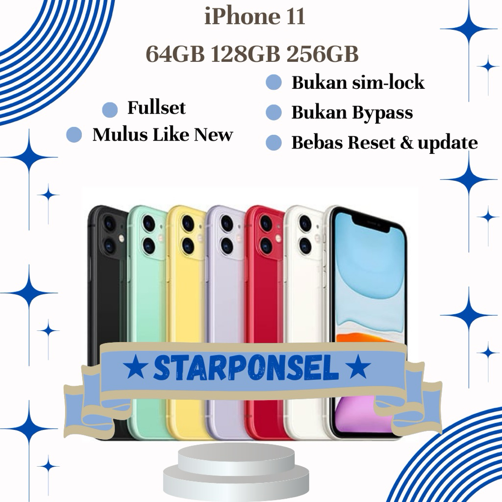 [Beacukai Resmi] IPHONE 11 64GB 128GB 256GB SECOND FULLSET INTER ORIGINAL LIKE NEW