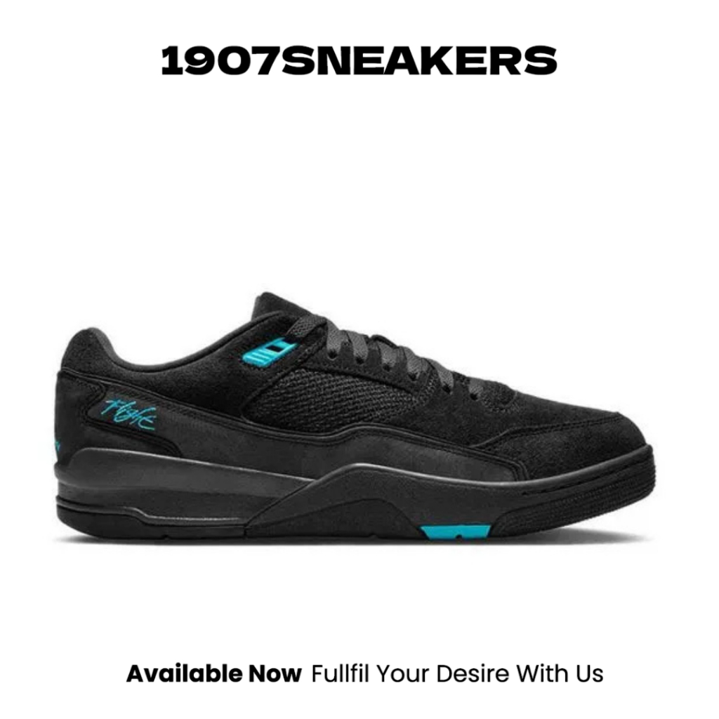Sepatu Basket Pria Nike Jordan Flight Court - Black / Gamma Blue NIKHF3255040