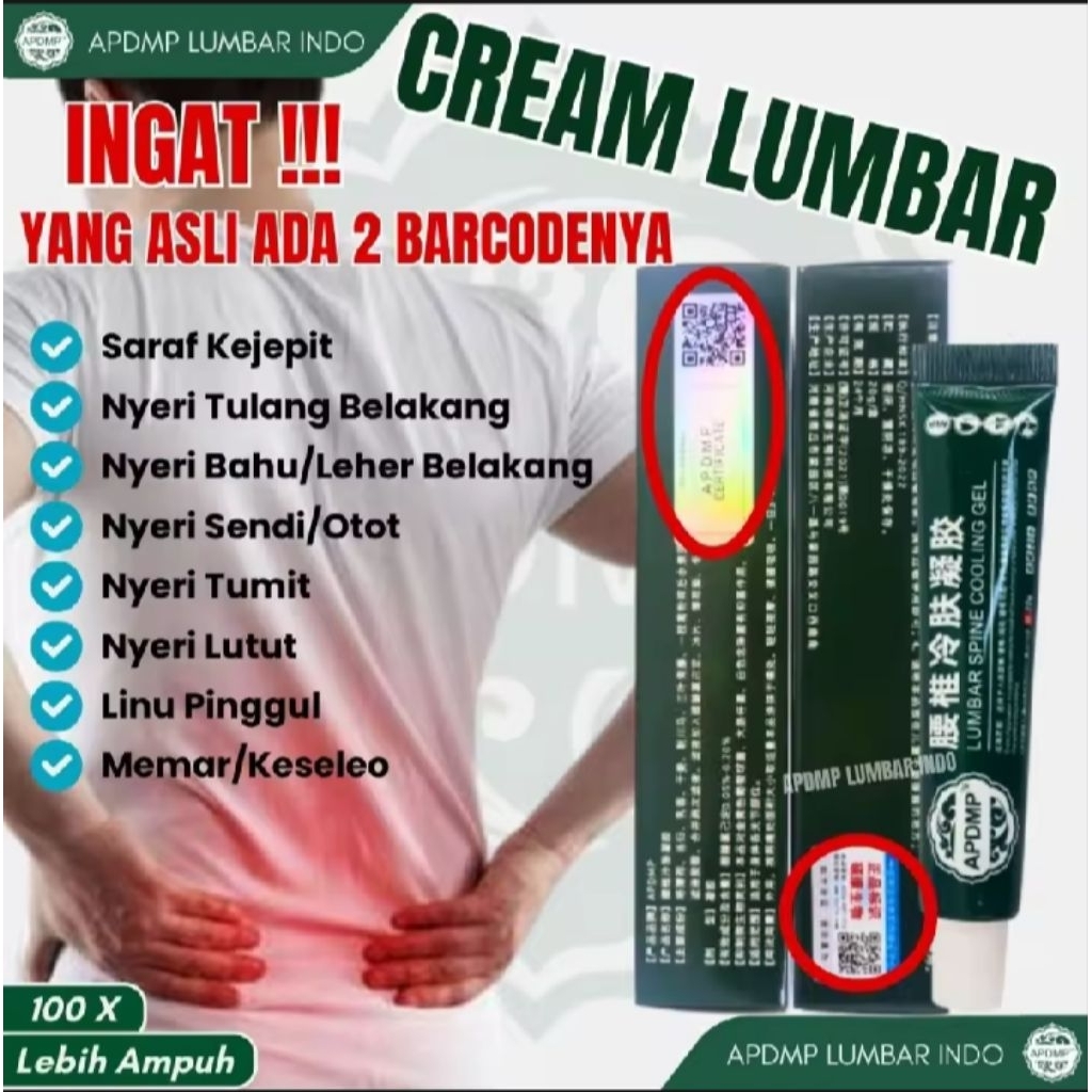 [ORIGINAL] Salep Lumbar Original 100% Asli Cream Lumbar Spine Cooling Gel APDMP