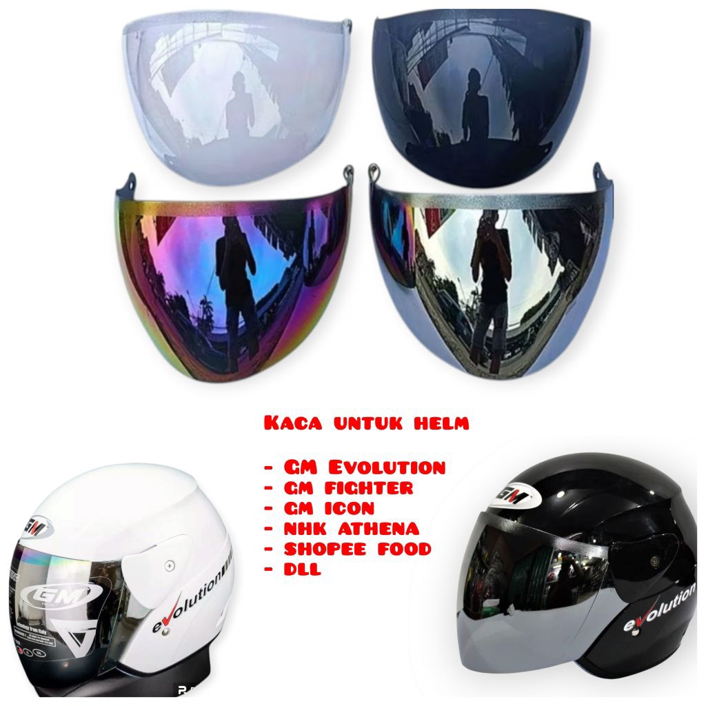 Kaca Helm GM Evolution GM Fighter GM Icon/Koran Premium ORI PNP(COD)