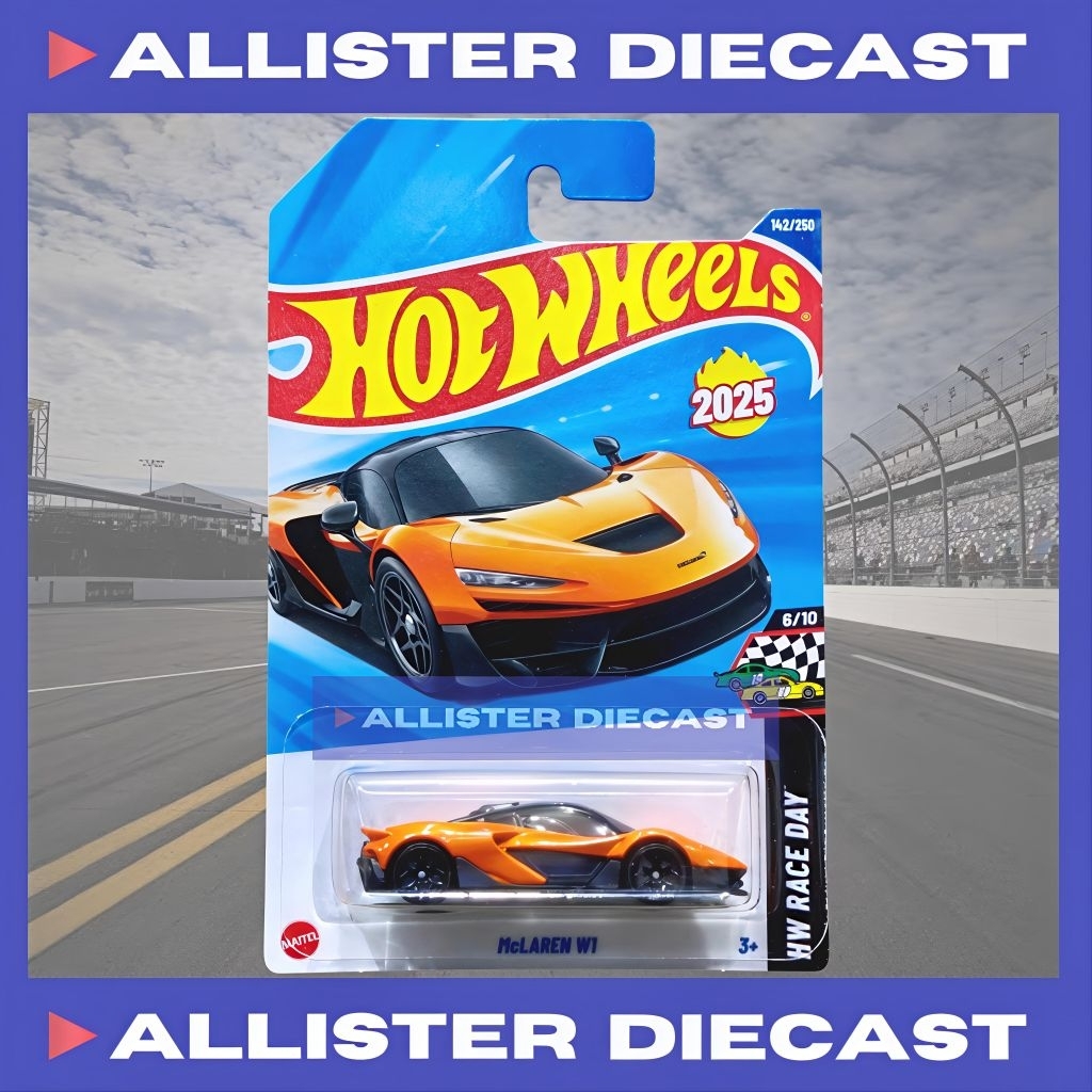 Hot Wheels Mclaren W1 Orange Hotwheels Mclaren W1 Oren HW Race Day