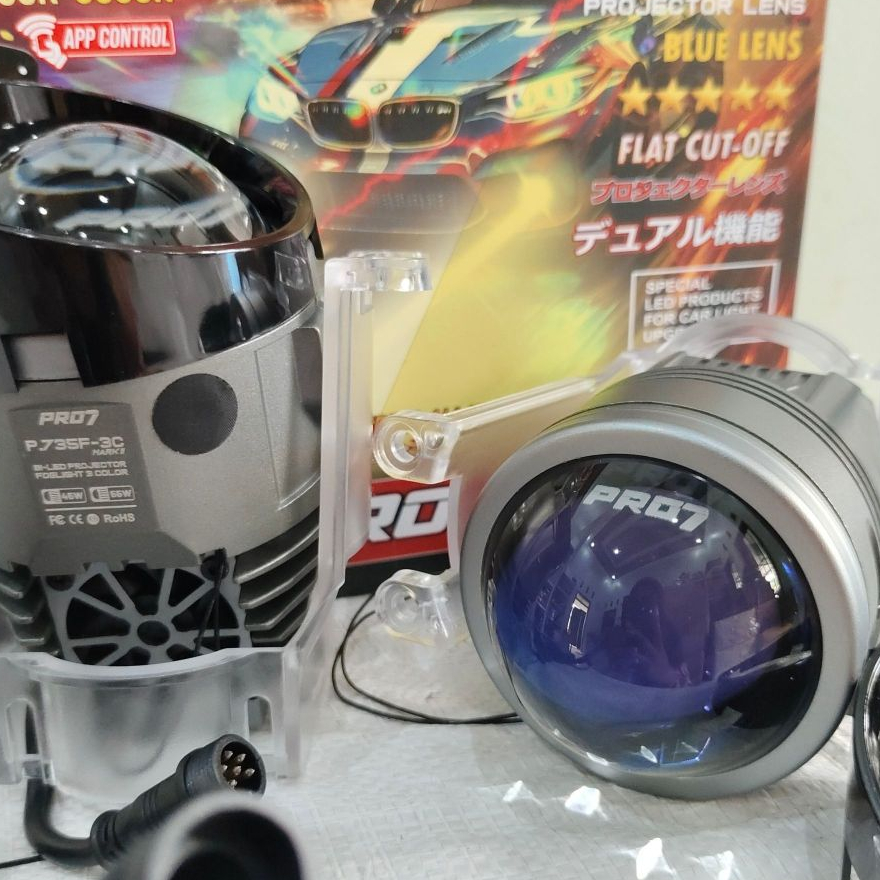 FOGLAMP BILED PRO7 P735F P.735-F P.735F 3C PREMIUM 3 INCH 3 WARNA APP CONTROL PR 07 3 C MARK II ALL 