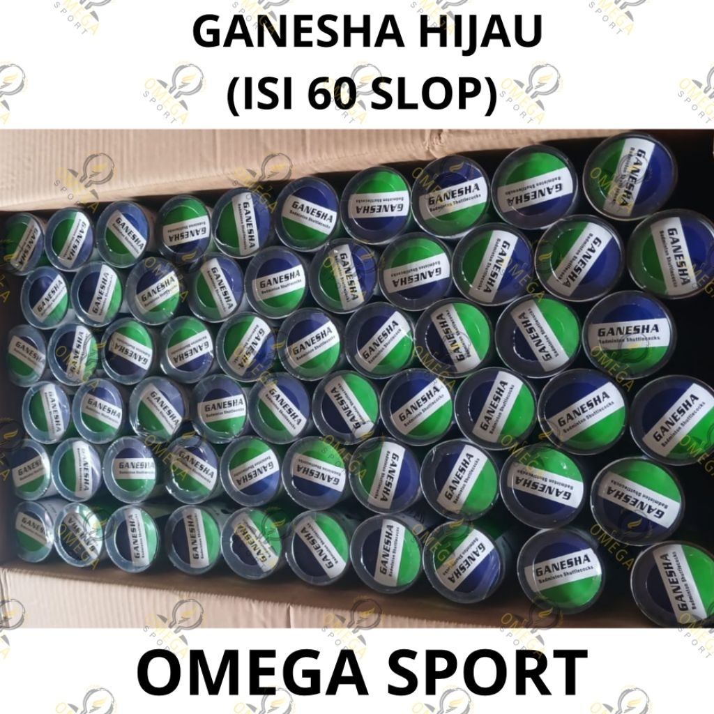 Shuttlecock GANESHA HIJAU ORIGINAL 100% / Kok Bulutangkis / 1 Dus