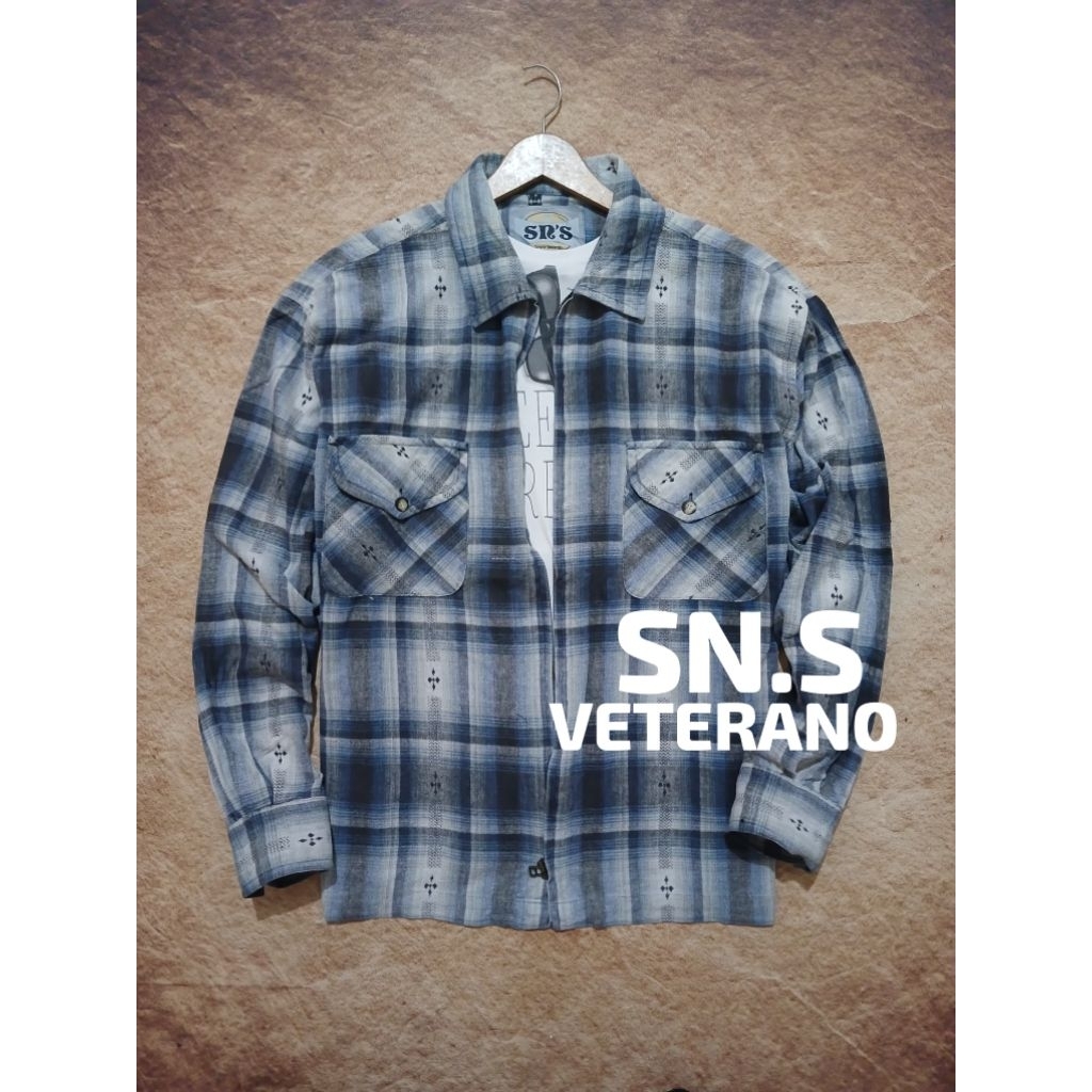 shirt veterano SN.S bahan flanell tebal recomend