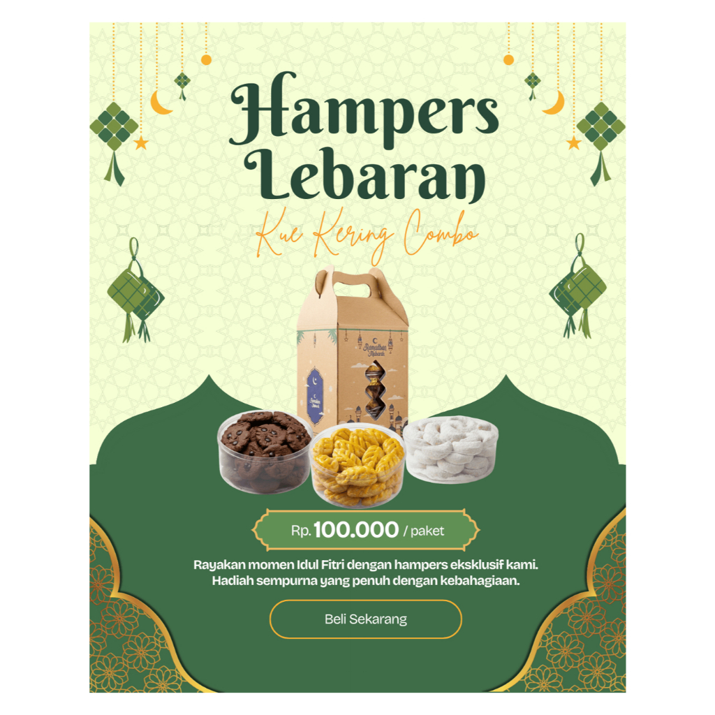 Jajanan Mak Nur Hampers Lebaran Kue Kering Combo Paket 3 Toples Premium