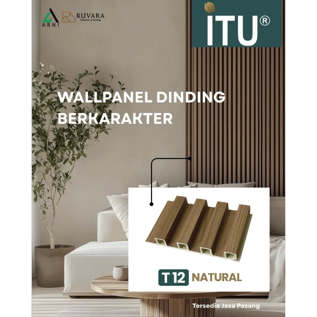 ITU Wallpanel Dinding PVC | WPC Dinding  Panel | Dinding Dekoratif Interior | PVC Panel SERI Txx