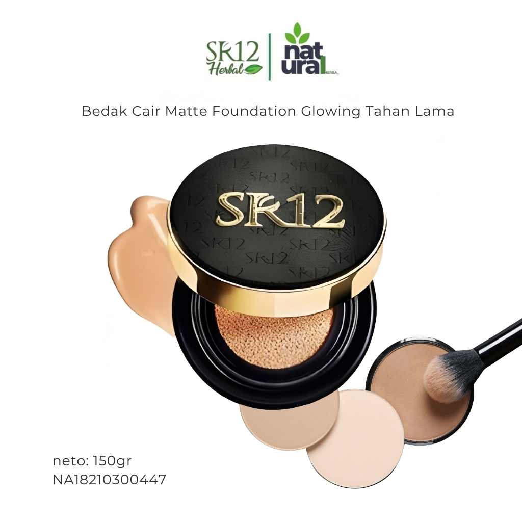 Perfect Cushion SR12 Bedak Cair Matte Foundation Glowing Tahan Lama