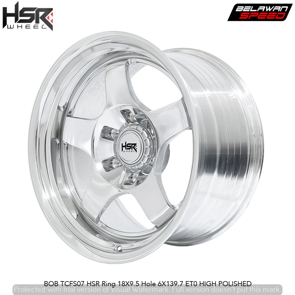 Velg mobil hsr bob velg silver polish R18 Ring 18 pcd 6X139.7 untuk pajero fortuner strada hilux dc
