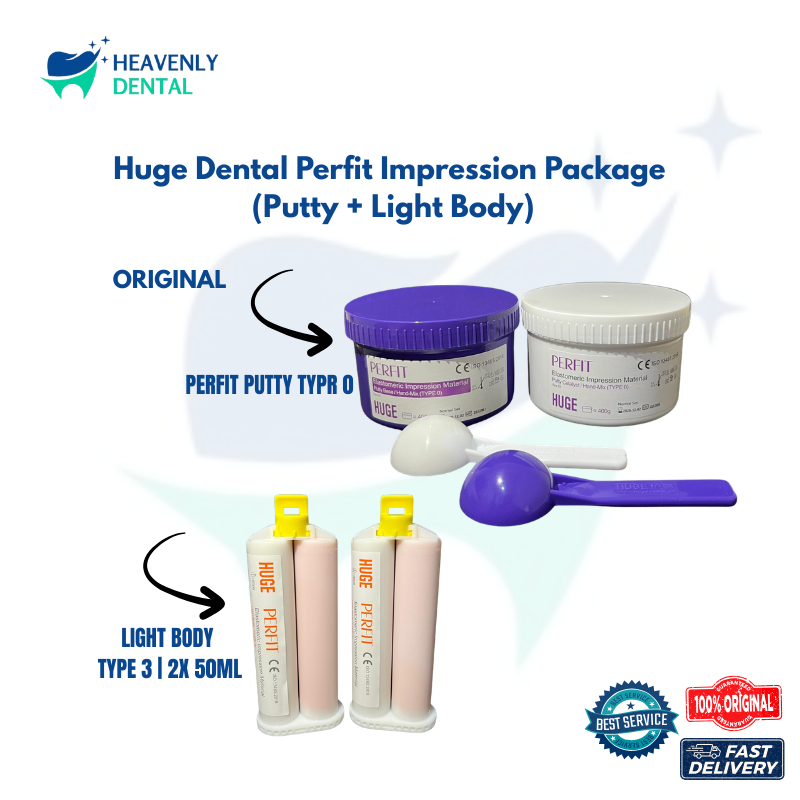 Huge Dental Perfit Impression Package (Putty + Light Body) Dental Elastomer | Paket Impression Perfi