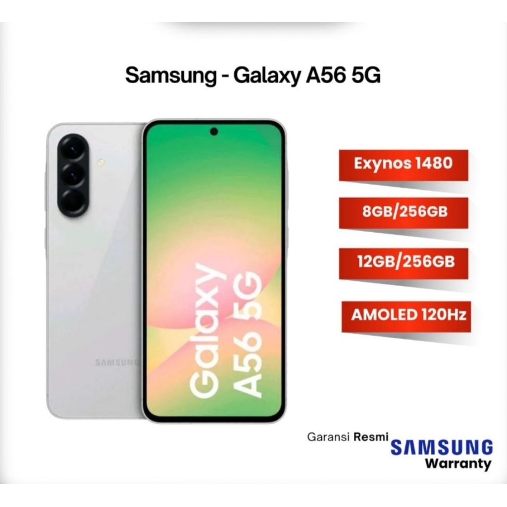HP SAMSUNG GALAXY A56 5G 8/256 | 12/256 GB SAMSUNG A56 5G RAM 8GB 12GB ROM 256GB RESMI SAMSUNG