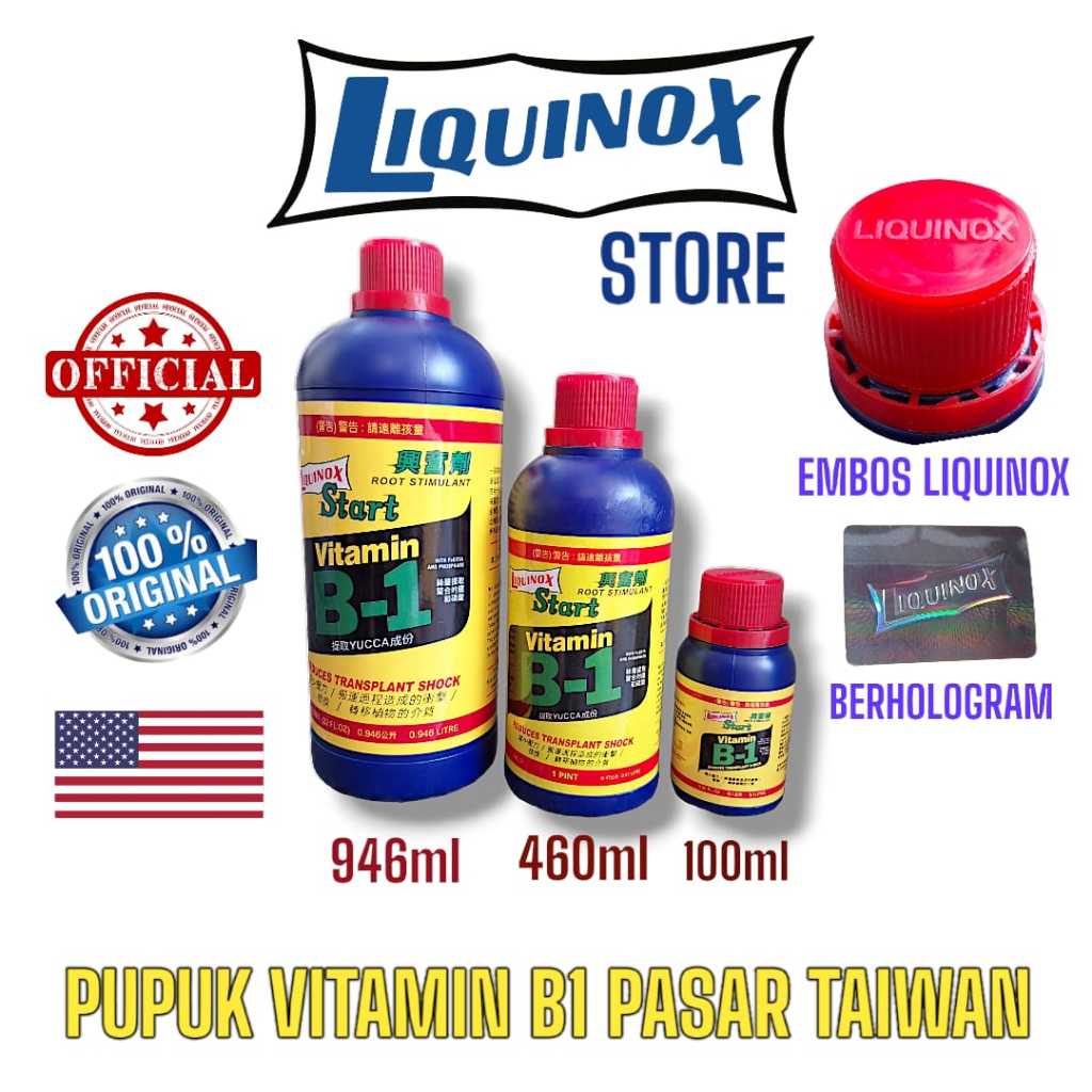 Pupuk Vitamin B1 Liquinox Start Anti Stress Tanaman Asli Taiwan