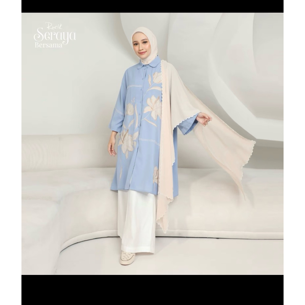 [PRELOVED] Rurik Tunik Wanita Bordir Ambara Embroidery Shirt