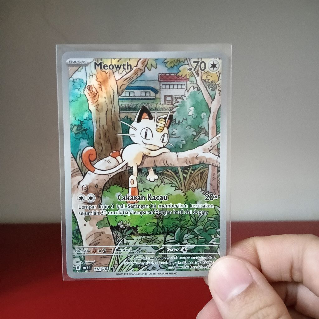 Meowth (118/103 AR) dari booster Kobaran Biru