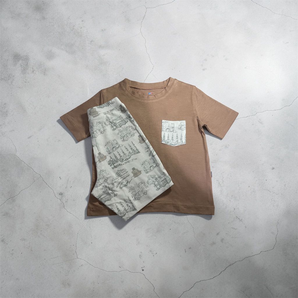 KAFEEL | ONE SET ANAK TENCEL | SETELAN ANAK BAHAN TENCEL