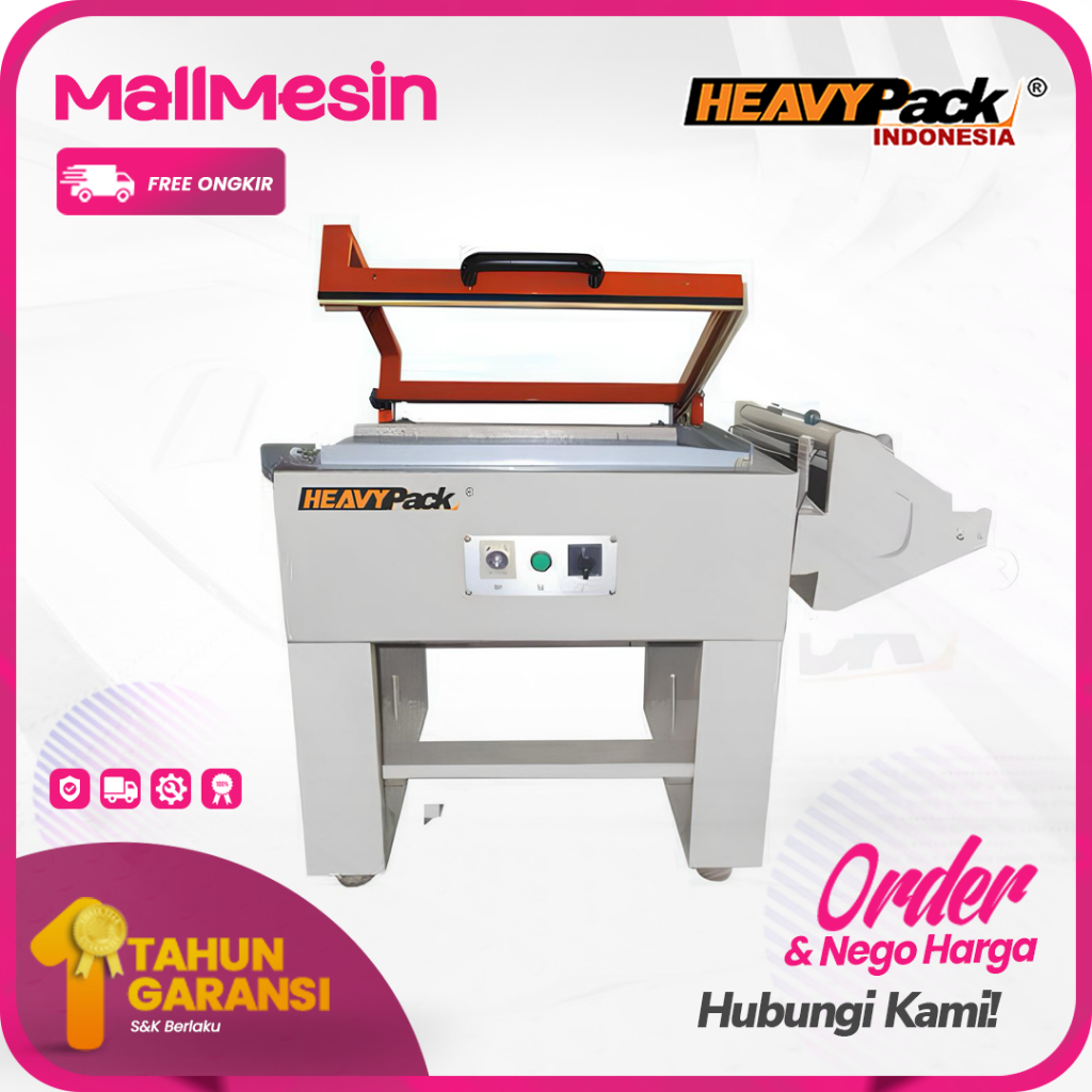 Mesin L-Sealer Pemotong Plastik Shrink Otomatis HEAVYPACK FQL450B