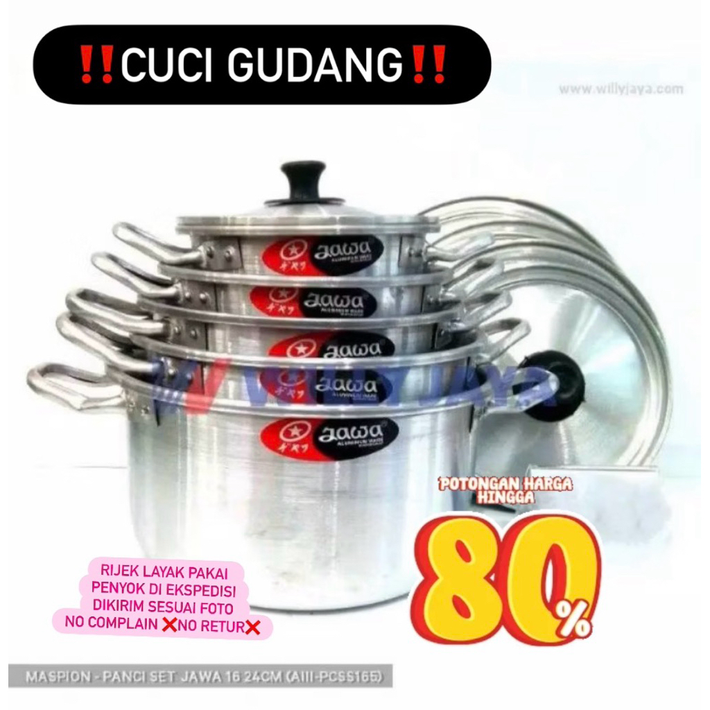 CUCI GUDANG PANCI DANDANG JAWA MASPION DENGAN RANGSANG KUKUS 18 20 22 24