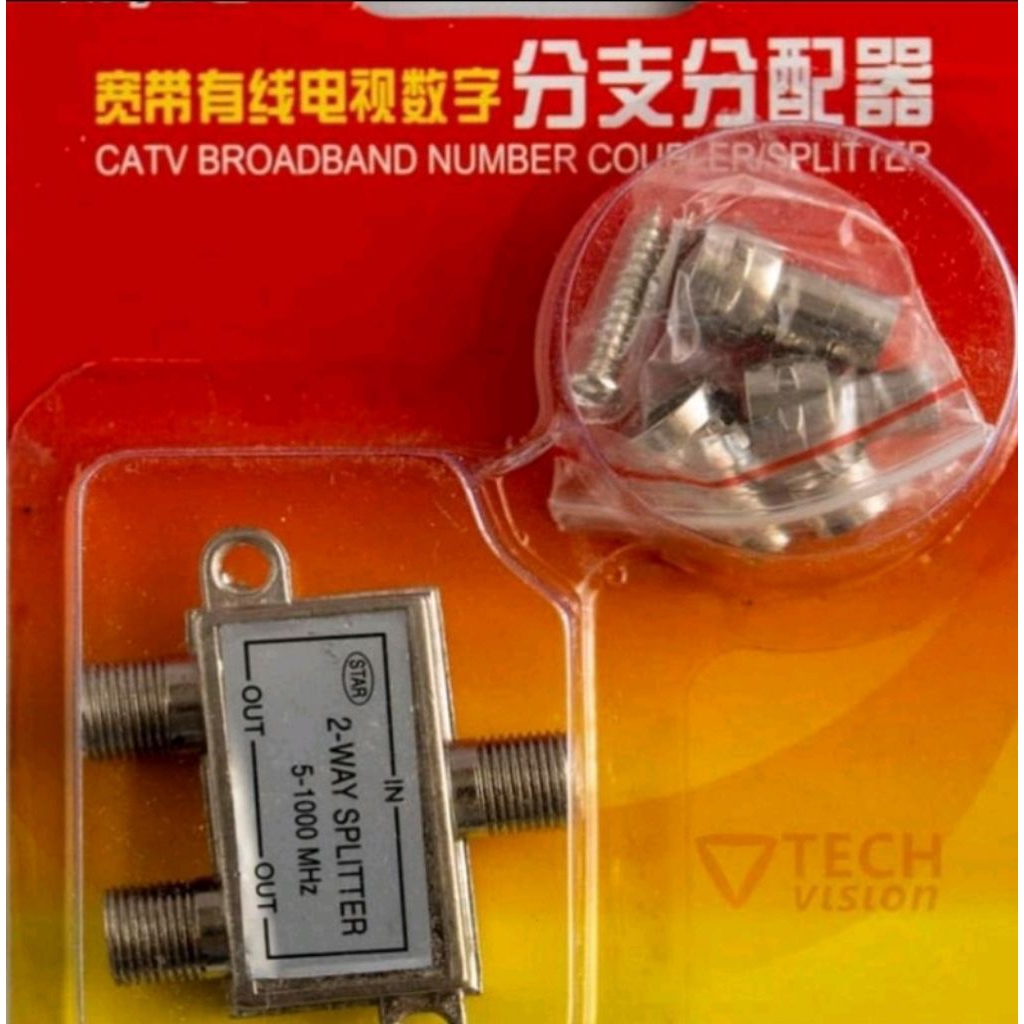Splitter Antena Pebagi Antena 2 Way Rapid