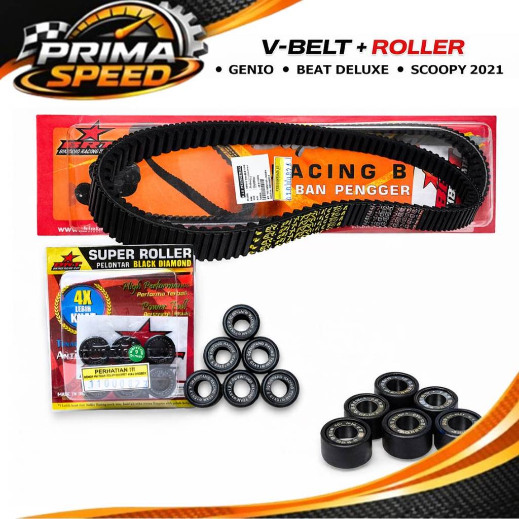 VBELT BRT RACING GENIO VANBELT ROLLER BEAT DELUXE SCOOPY 2021 VBELT DOUBLE COG SCOOPY 2021