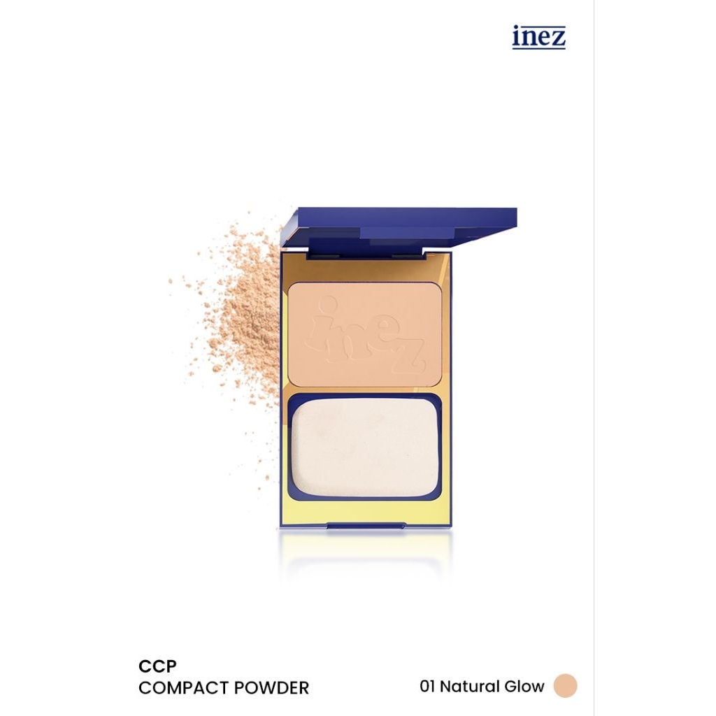 Inez Compact Powder/Bedak Padat - 01 Natural Glow