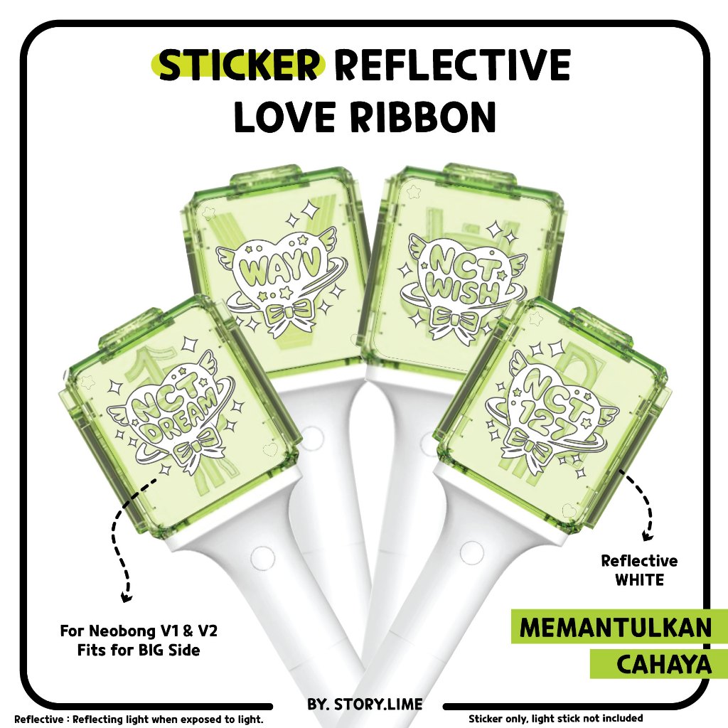 Sticker NCT UNIT LOVE RIBBON NCT 127, NCT Dream, WAYV, NCT Wish Deco Reflective Kpop Decal for NEOBO