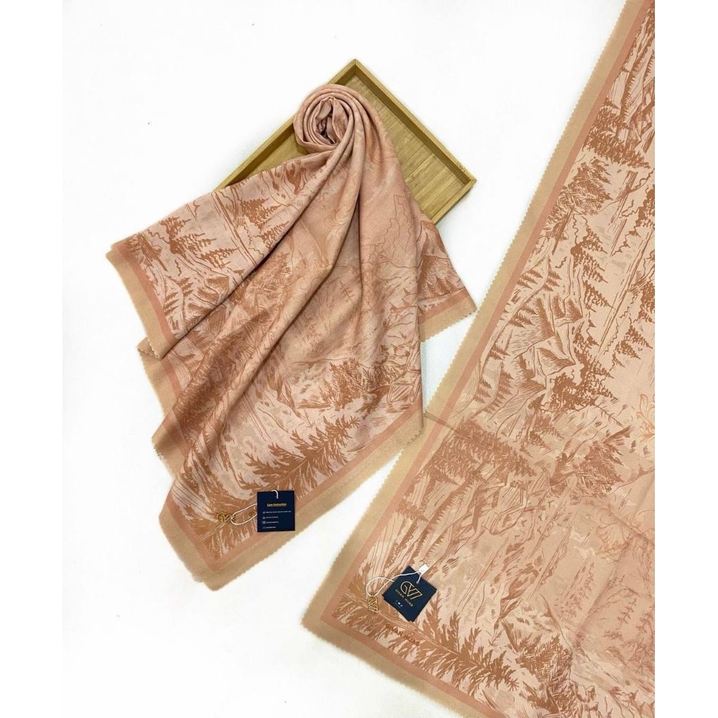 GIVAN PREMIUM POUCH SYAR'I/SEGIEMPAT MOTIF/HIJAB SEGIEMPAT