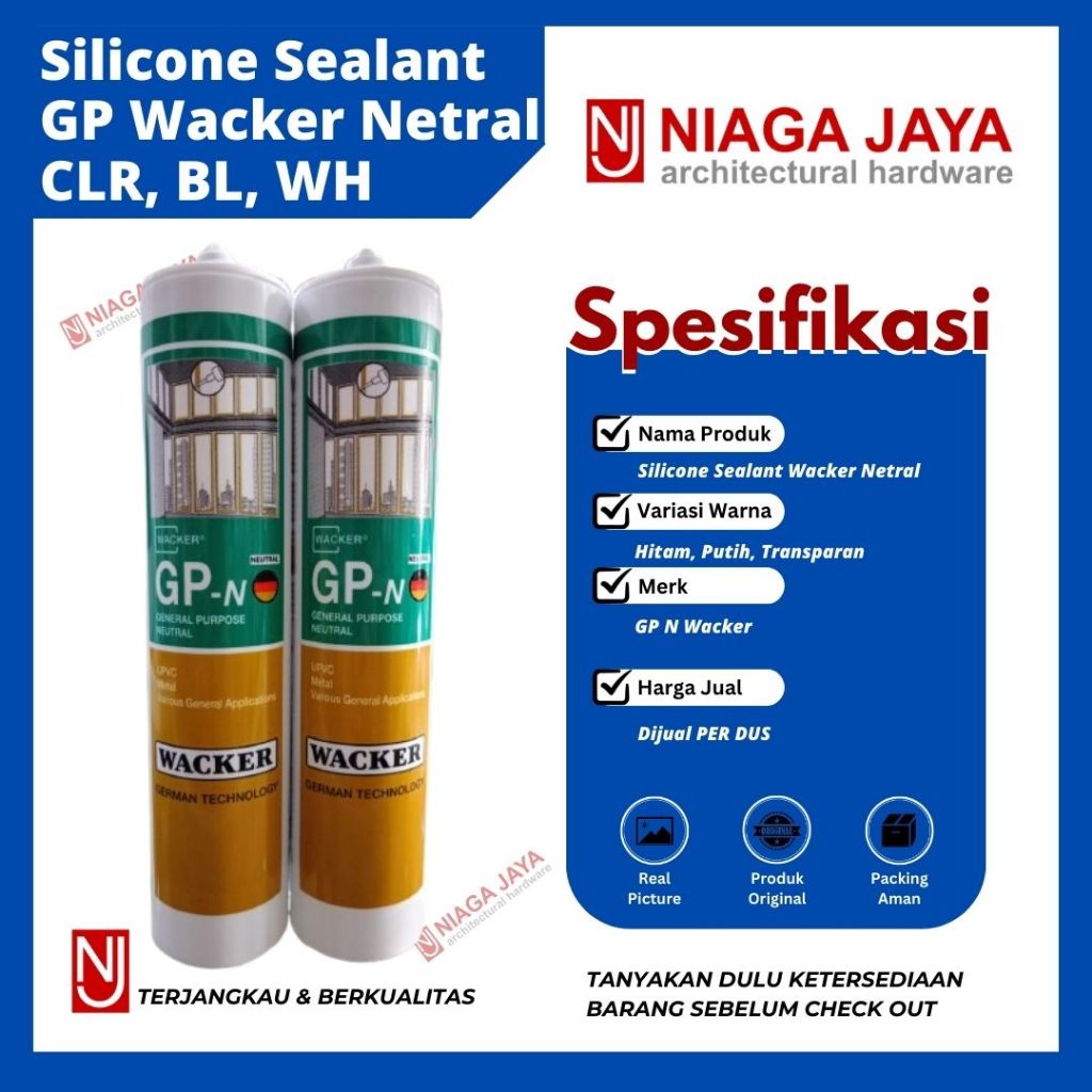 Wacker Sealant silicone GP Netral 270ml WACKER GENERAL PURPOSE NEUTRAL 270 ml