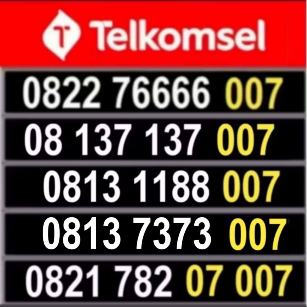 nomor cantik simpati telkomsel ekor james bond 007