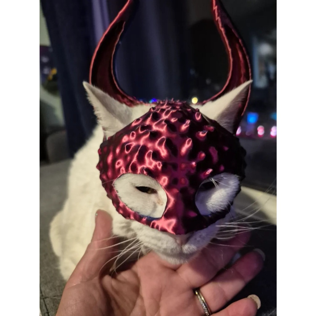Helm Tanduk Setan Kucing & Anjing - Devil Cat Helmet
