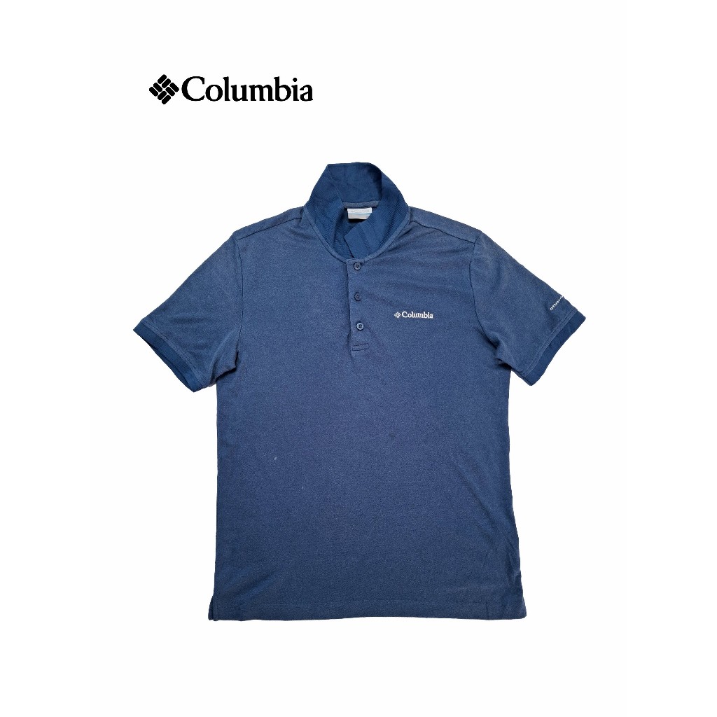 Kaos Polo Columbia Original Pria | Outdoor Polo Shirt Biru| Adem & Nyaman