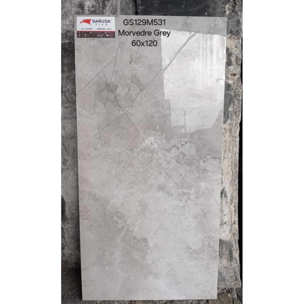 granit lantai dinding 60x120 moverde grey Glazed Polished Garuda tile