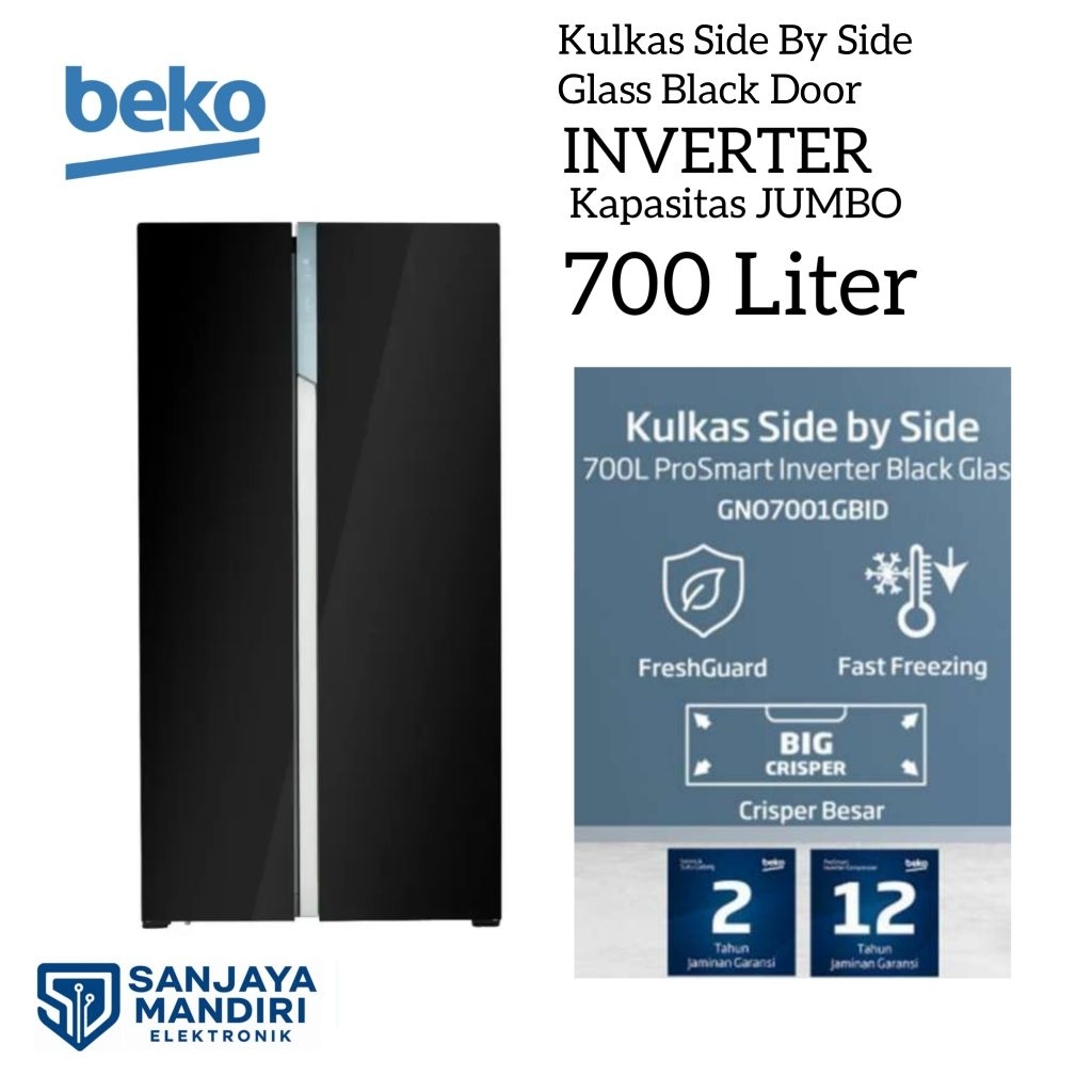 LIMITED EDITION BEKO Kulkas Side By Side BIG JUMBO 700 LITER INVERTER Beko Kulkas 2 Pintu 700 Liter 
