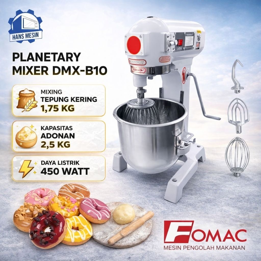 Planetary Dough mixer Fomac DMX-B10