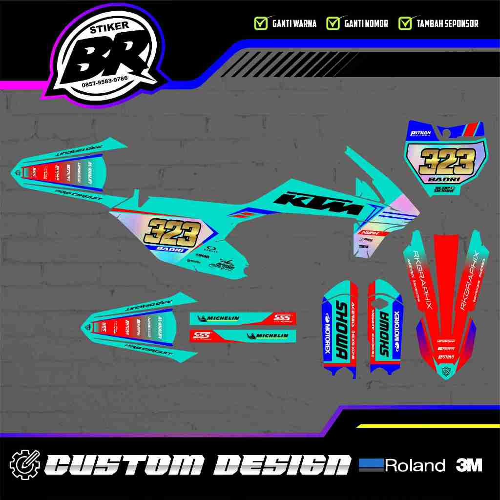 DECAL STIKER KTM 85 2020 - KTM 250 2017 - KTM 250 2020-2022 - KTM 85 2014-2016 - PREMIUM FULLBODY CU