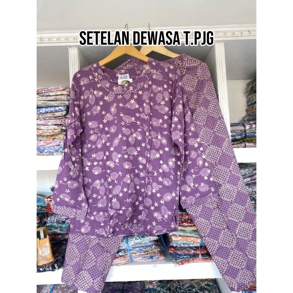 Setelan BATIK LUZA  Lengan Panjang ukuran Dewasa